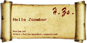 Helle Zsombor névjegykártya